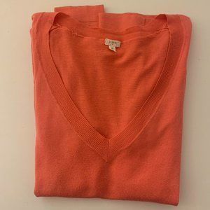 J. Crew V-neck Coral Sweater